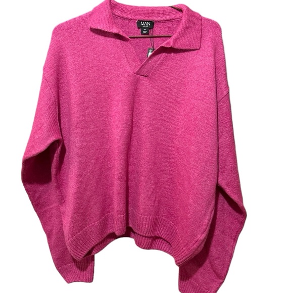 Boohoo Man Boxy  Revere Polo - Picture 4 of 16